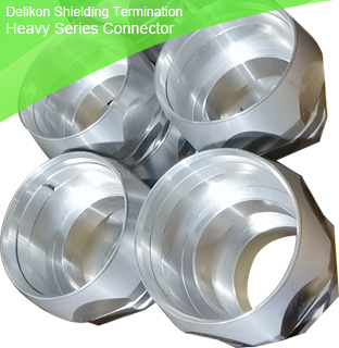 Delikon Over Braided Flexible Conduit and Heavy Series Connector are designed to combat the effects of RFI EMI in cables. The over braiding of the conduit provides a low resistance path to ground and conducts to ground any of the noise it has picked up. Delikon Heavy Series Connector provides a shielding termination that provides a low impedance path to ground, ensuring high shielding effectiveness of the system